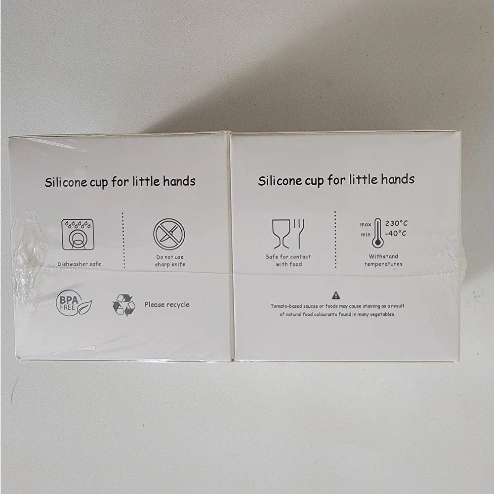 Silicone Baby Toddler Cups BPA-Free Spill Proof Pack of 2 New - Picture 6 of 8